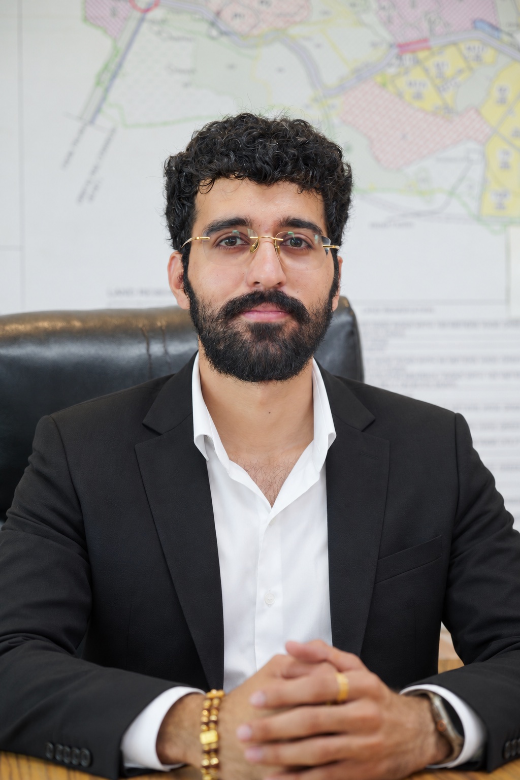 Vinay Janghu, co-founder of Investor Estate, in a black suit and white shirt